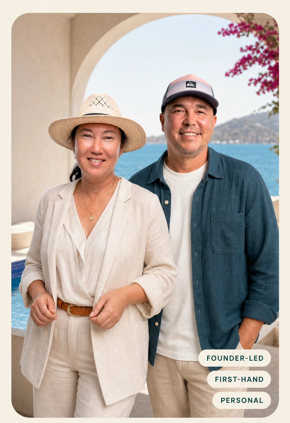 Brand portrait of Stranoteka founders and owners Rinat Khamidullin and Lilia Khamidullina.